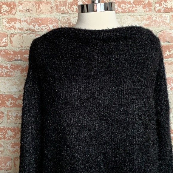 Gibson Black Off-the-Shoulder Sweater - Picture 2 of 8